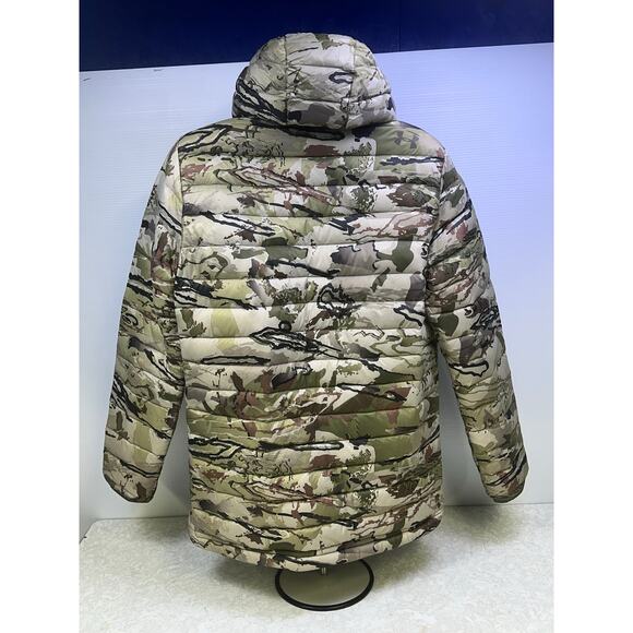 Under Armour Ridge Reaper Hunting Jacket w/Camouflage Pattern/Neon Zipper-Large - Picture 4 of 16